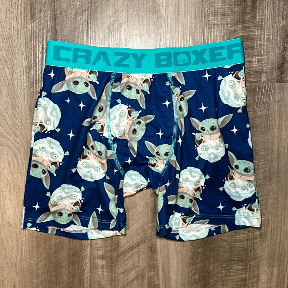 Star Wars The Mandalorian Baby Yoda Crazy Boxer Boxer Brief - Small